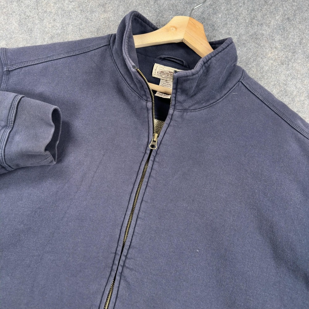 L.L.Bean Sweatshirt‎ Mens 2XLT Blue Katahdin Iron Works Sherpa Lined Full Zip